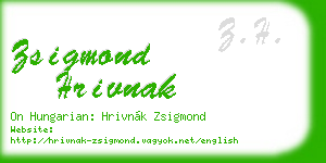zsigmond hrivnak business card